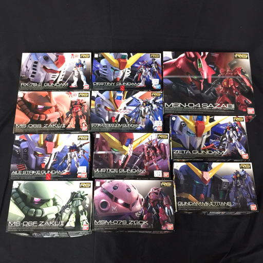 RG 1:144 サザビー ゼータガンダム ストライクフリーダムガンダム デスティニーガンダム 等 プラモ 未組立 まとめ